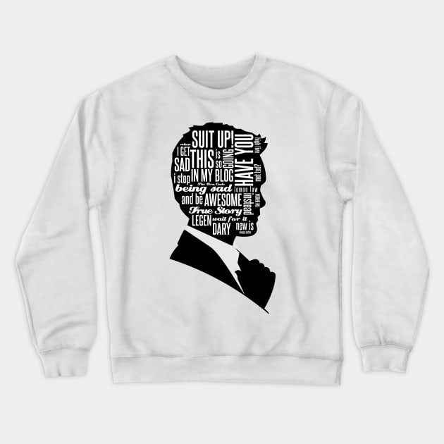 Barney Stinson Quotes Crewneck Sweatshirt by Meta Cortex